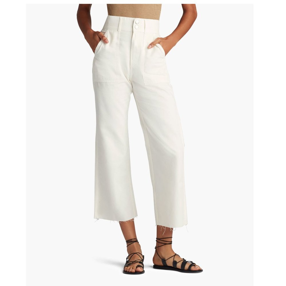 Joe's Jeans The Blake Raw Hem White cotton Utility Pants NWT